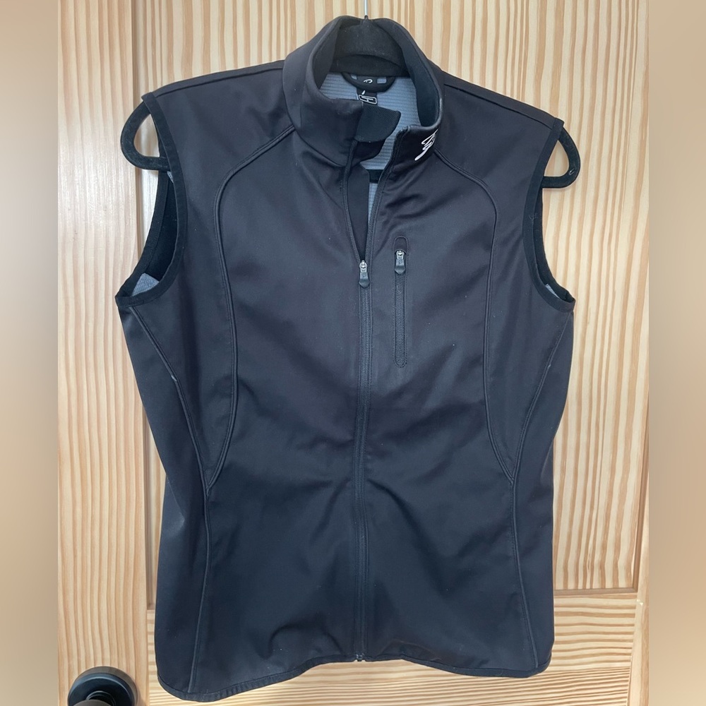 Bjorn Daehlie Vest woman size S Black Full Zip Jacket Norway XC Skiing *